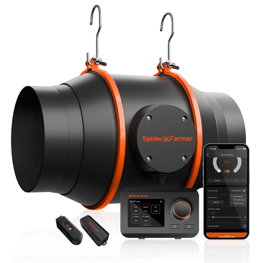 Spider Farmer 6 Zoll Inline-Fan 402 CFM mit GGS Controller – Funktion und Bedienung
