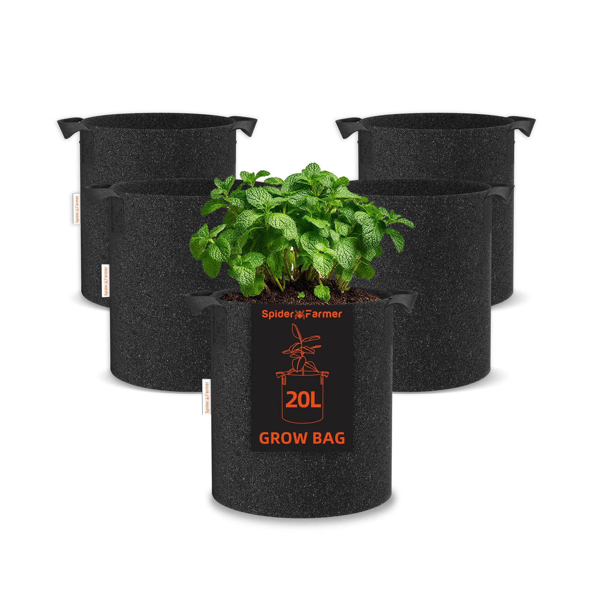 Spider Farmer Grow Bags 5 Gallon 5er Pack - Bild 2
